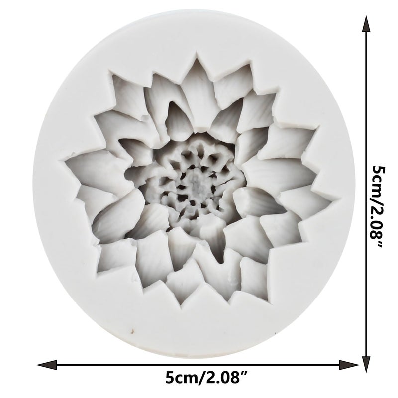 MINFEIDMS Flower Silicone Molds Daisy Flower Fondant Silicone Molds For Cake Decorating Cupcake Topper Candy Chocolate Gum Paste Polymer Clay - Image 2