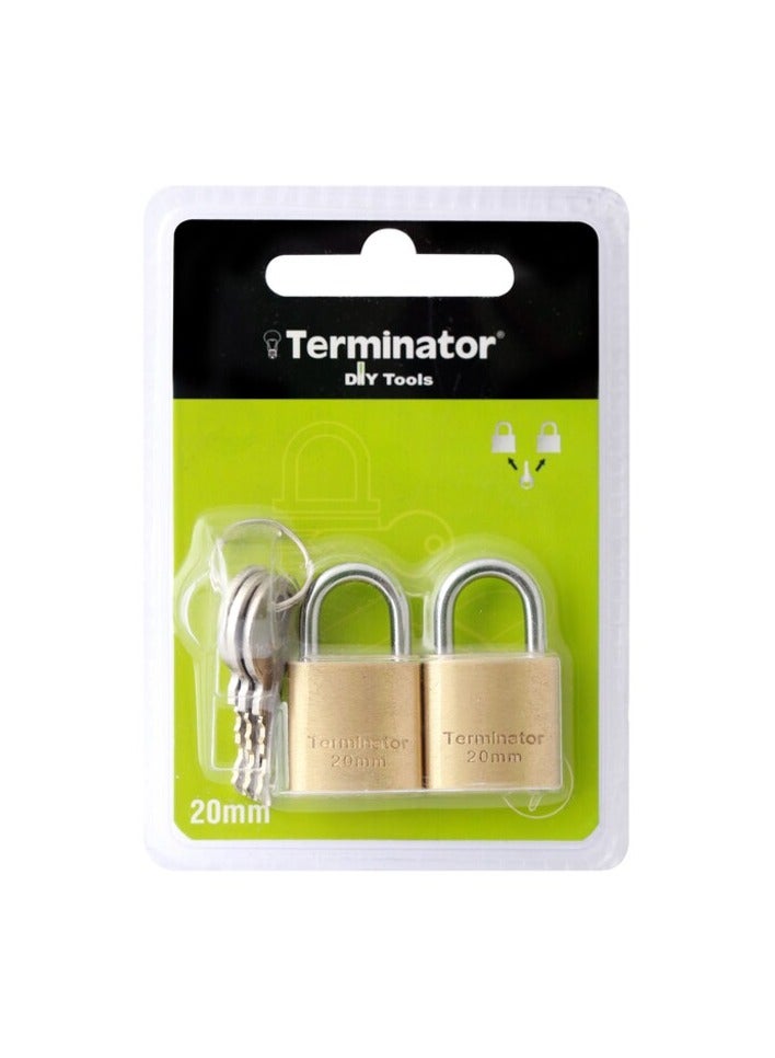 Terminator Terminator brand Brass Pad Locks Set of 2 - Image 2