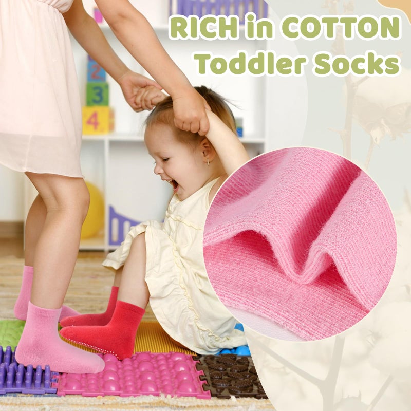 HYCLES Non-Slip Toddler Socks, Girl Grip Socks for 1-3T Kids Girls Boys Toddler Sock with Grippers - Image 5