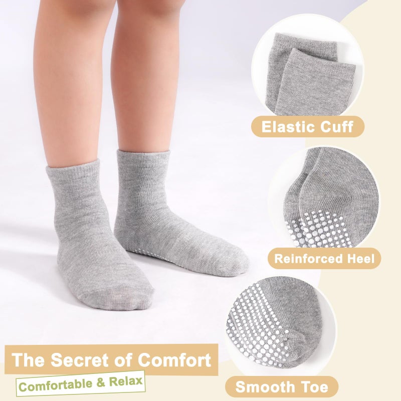 HYCLES Non-Slip Toddler Socks, Girl Grip Socks for 1-3T Kids Girls Boys Toddler Sock with Grippers - Image 4