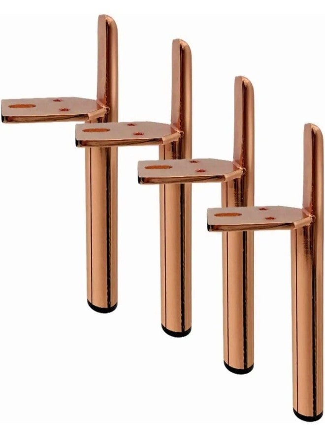 Fascination Seating طقم أرجل أريكة "فاسينيشن سيتينج" (6 + 2 = 8 بوصة) بتصميم مقبض، مطلي باللونين الوردي والذهبي، مكون من 4 قطع. - Image 1