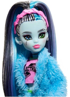 MONSTER HIGH Doll Frankie Stein Creepover Party Set With Pet Dog Watzie Sleepover Clothes And Accessories  - Image 4