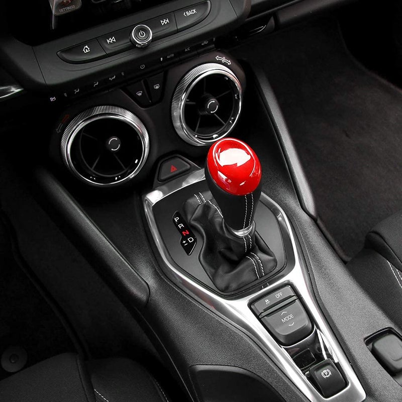 CheroCar for Camaro Interior Accessories Gears Panel Trim Shift Cover for Chevrolet Camaro 2017-2020, Red Decoration… - Image 1