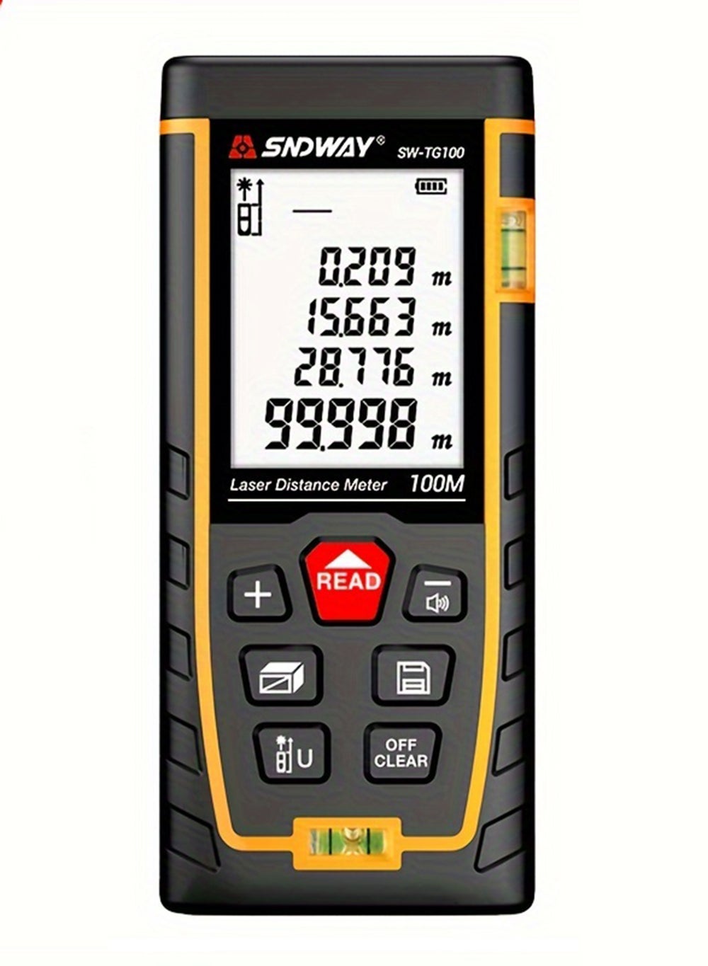 Laser Measure 100M, Ft/in/M Unit Switch Digital Laser Tape Measure with Bubble Level Laser Measurement Tool, LCD Backlit Laser Distance Measure Pythagorean Mode Area and Volume Measuring