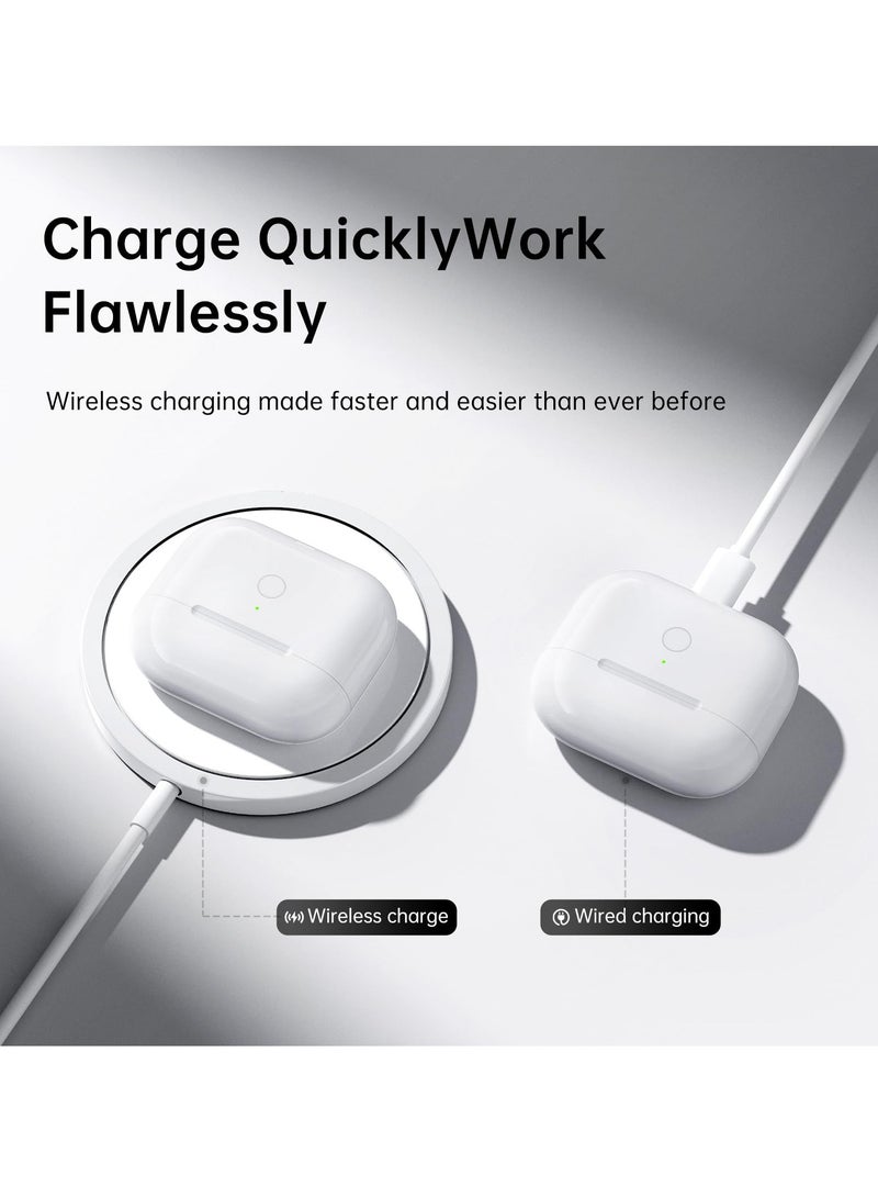 حافظة شحن لاسلكية لسماعات AirPods الجيل الثالث، حافظة شحن بديلة بمنفذ Lightning، وبطارية مدمجة بقوة 620 مللي أمبير في الساعة وزر مزامنة الاقتران عبر البلوتوث - Image 4