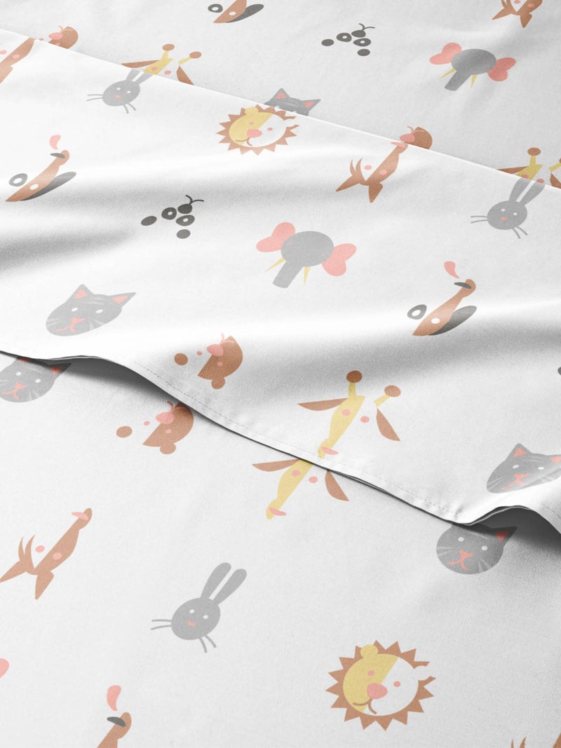 CGK Unlimited Kids Animal Sheets  4 Piece Full Jungle Sheet Set  Animal Bedding for Children  UltraSoft Cute  Cozy  Comfy Breathable  Machine Washable  Zoo Animal Bed Set for Boys Girls Teens  Toddlers