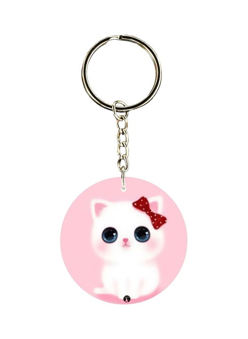 Cat Themed Dual Sided Keychain