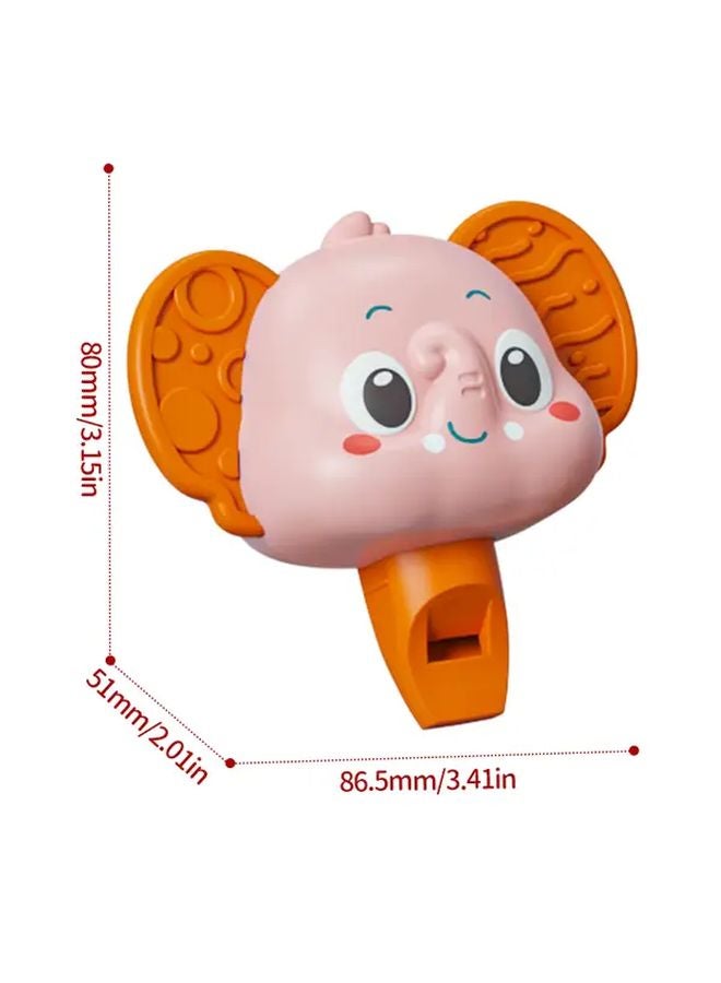 Pink Elephant Whistle Toy With Suction Cup Rotation Educational Playtime Gift - Image 1