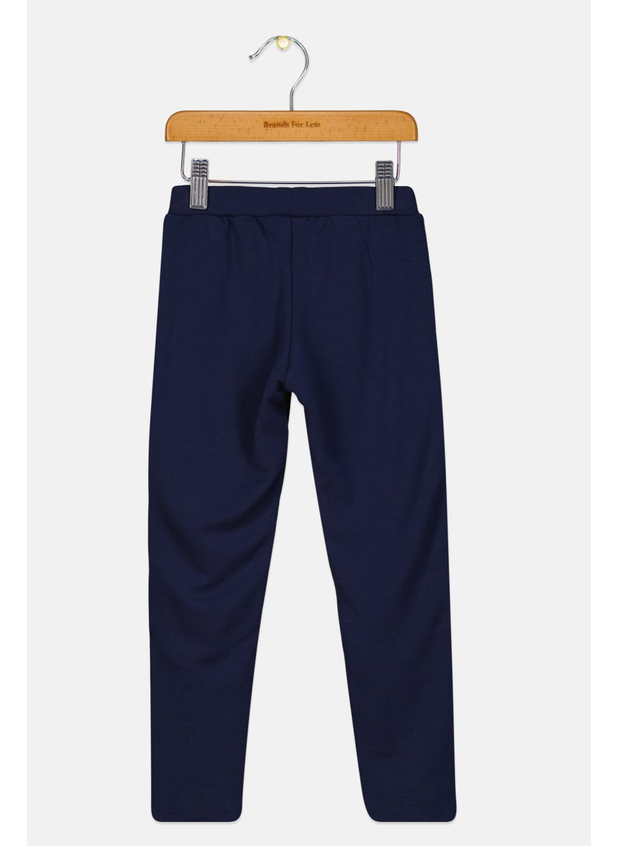 Chicco - Kids Girl Solid Pants, Navy - Image 1