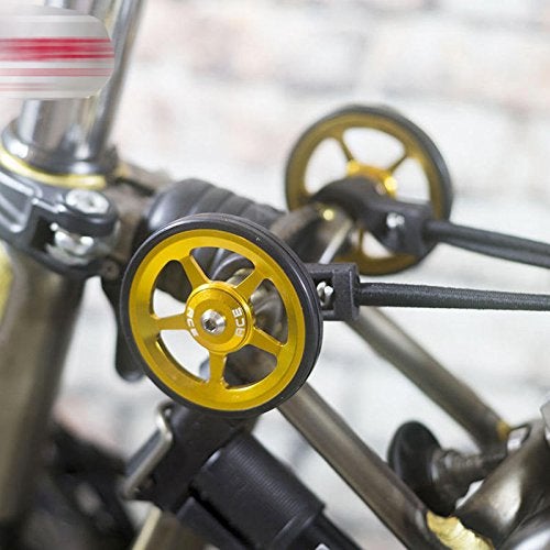 ACEOFFIX 2pcs Alloy Easy Wheels Easywheel for Brompton Folding Bike Dino Kiddo(Silver - Image 3