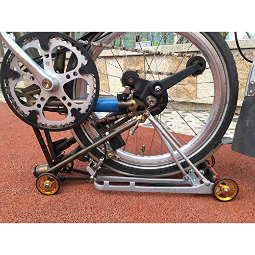 ACEOFFIX 2pcs Alloy Easy Wheels Easywheel for Brompton Folding Bike Dino Kiddo(Silver - Image 4