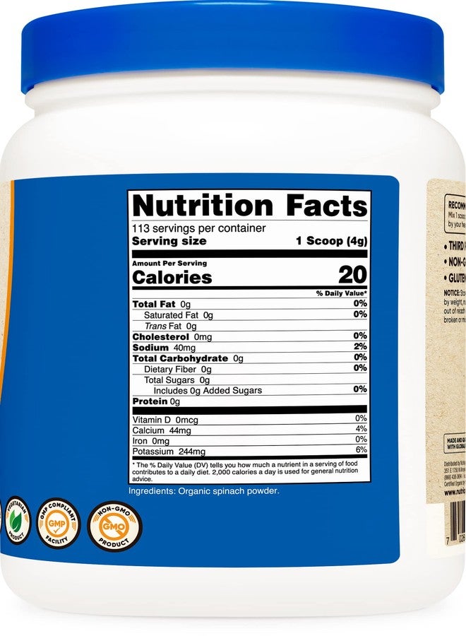 Nutricost Pure Spinach Powder 1LB (3 Pack) - Image 5
