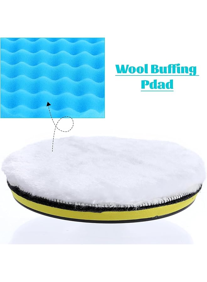 إيروريكس مجموعة وسادات تلميع إسفنجية مركبة لتلميع السيارات وسادات تلميع لتلميع السيارات وصنفرة وتشميع وقطع 7 - Image 4