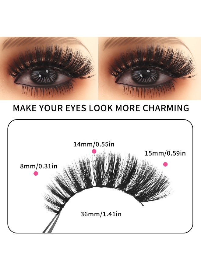 10 أزواج من الرموش الصناعية الكثيفة جدا، ورموش ثلاثية الأبعاد تبدو طبيعية ورموش عين قط ناعمة - Image 2