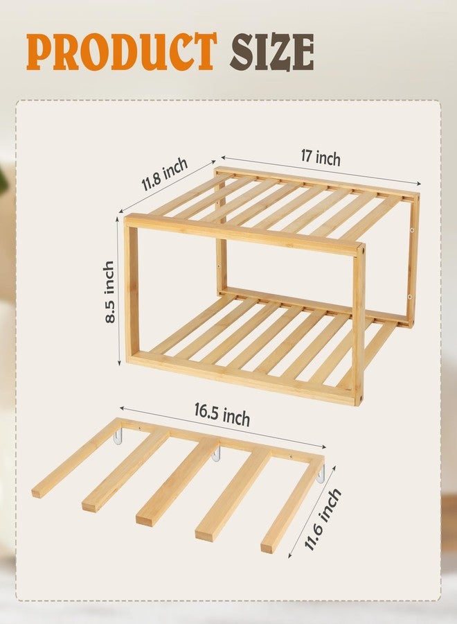 JAYOBGO Boot Hangers Hanging Shoe Rack Wall Mounted Floating Tall Boot Holder, Bamboo Wader Organizer 3-Tier Display Shoe Rack, Holds 6 Pairs, for Entryway, Hallway, Bedroom, Garage - Image 3