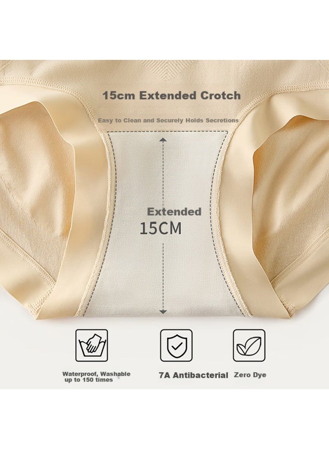 Youngyell Women's Underwear, High-waisted, Plus Size, Modal Antibacterial Seamless, Slightly Tummy Control Lifting, Maternity Panties For Women, 3 Pack - Image 4