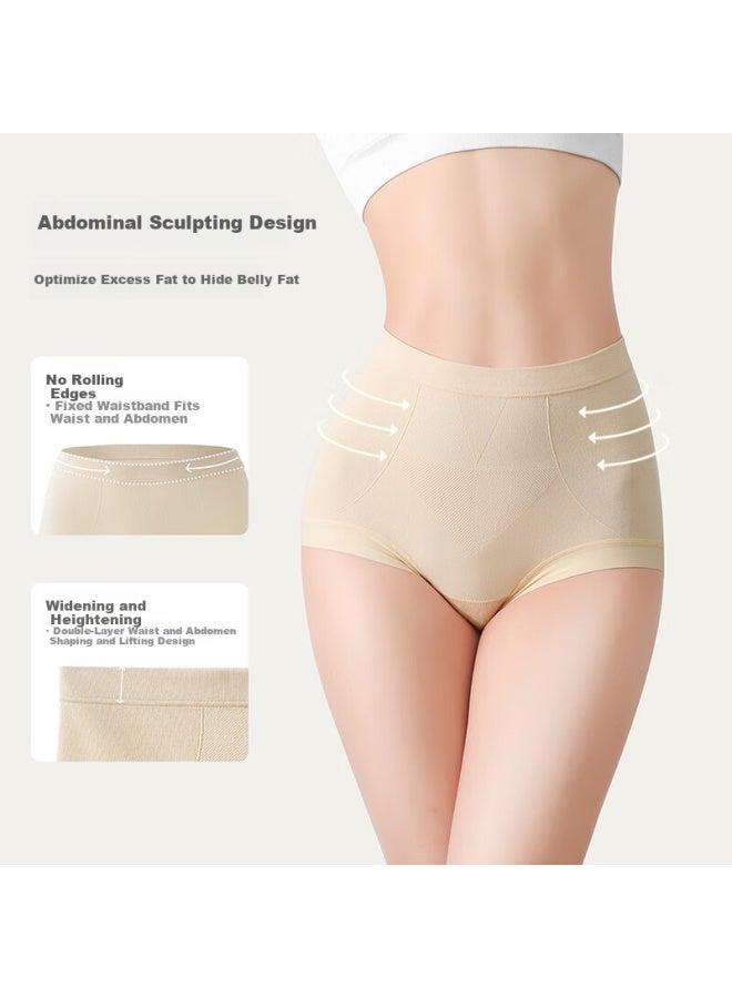 Youngyell Women's Underwear, High-waisted, Plus Size, Modal Antibacterial Seamless, Slightly Tummy Control Lifting, Maternity Panties For Women, 3 Pack - Image 2