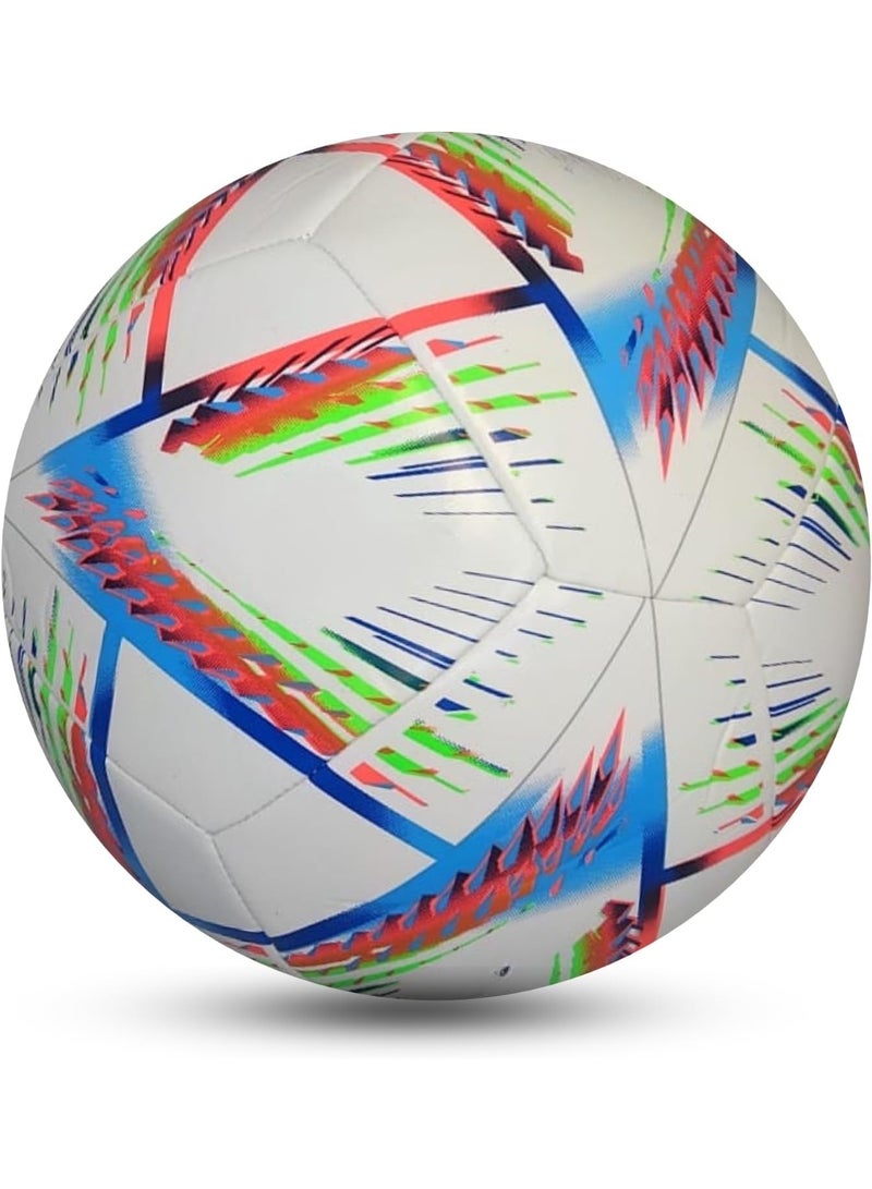ترينفي كرة قدم رياضية بتصميم مستوحى من مباريات كأس العالم، كرة قدم تدريبية عالية الجودة للتدريب والمباريات، كرة قدم متينة مقاس 5 للبالغين والشباب (ألوان متعددة متنوعة)