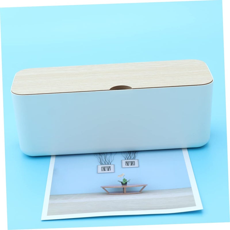 White Cord Storage Strip Organizer Power Cable Wire Management Case Holder - Image 3