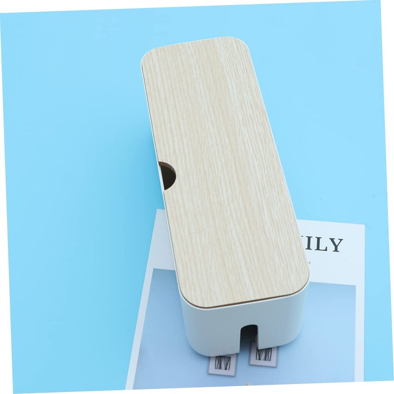 White Cord Storage Strip Organizer Power Cable Wire Management Case Holder - Image 4