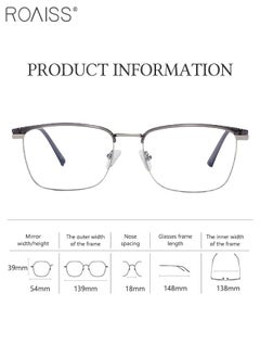 roaiss Blue Light Blocking Glasses Blue Light Filter Computer Reading Gaming TV Phones Browline Eyeglasses Fashion Anti Eyestrain Headache Eyewear for Men Women 54mm  - Image 4