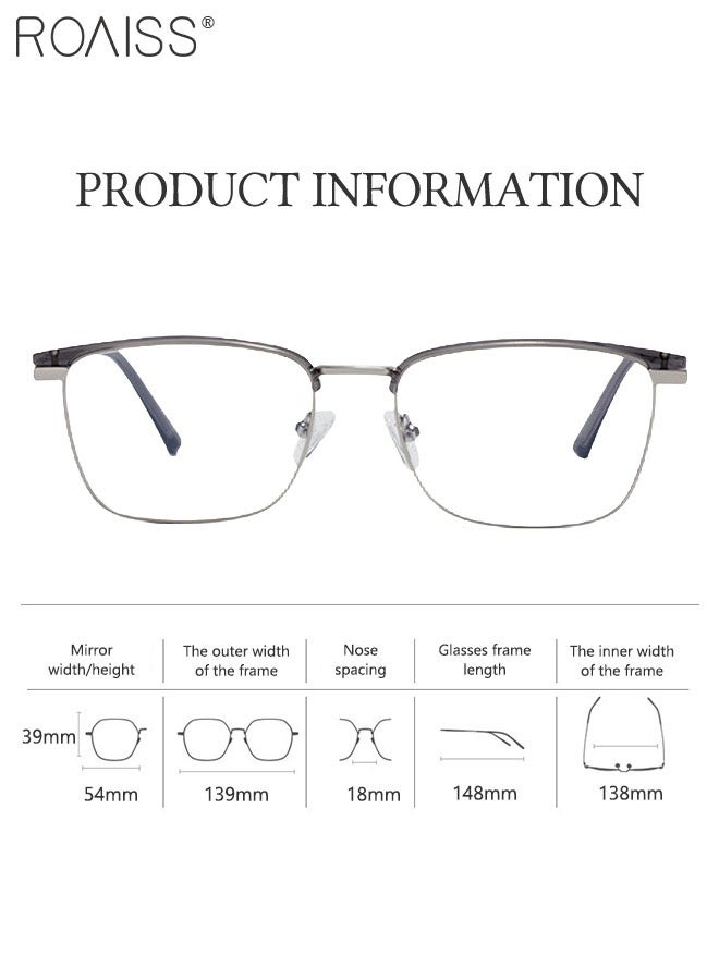 roaiss Blue Light Blocking Glasses Blue Light Filter Computer Reading Gaming TV Phones Browline Eyeglasses Fashion Anti Eyestrain Headache Eyewear for Men Women 54mm  - Image 4