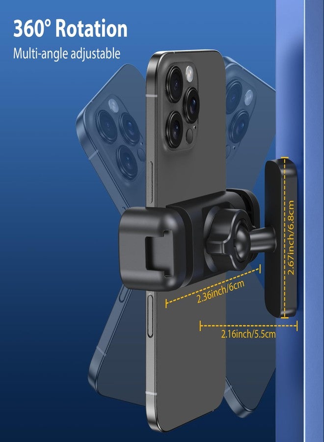 CreaDream Gym Magnetic Phone Holder, Gym Essentials Magnet Phone Mount with 360 Rotation, Portable Workout Accessories for Men and Women, Compatible with 4.7-7" Smartphones - Image 4