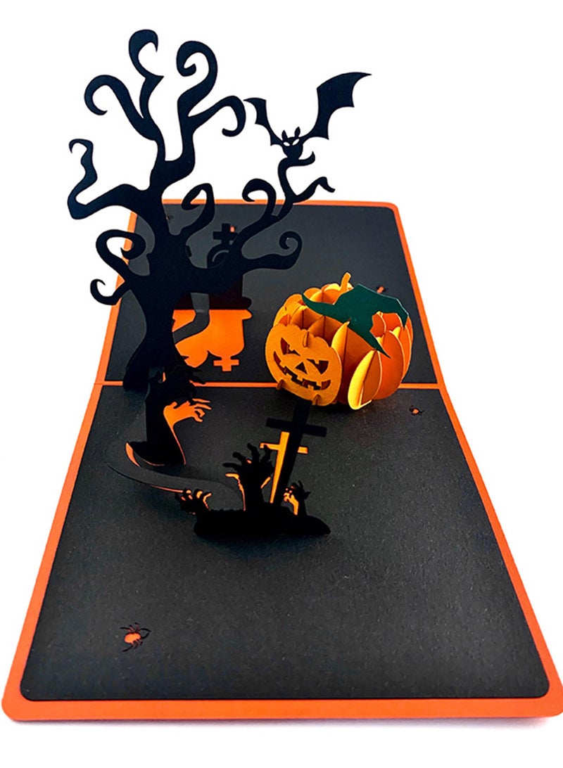 Wow Cards Spooky Black and Orange Halloween Greeting Card - Image 1