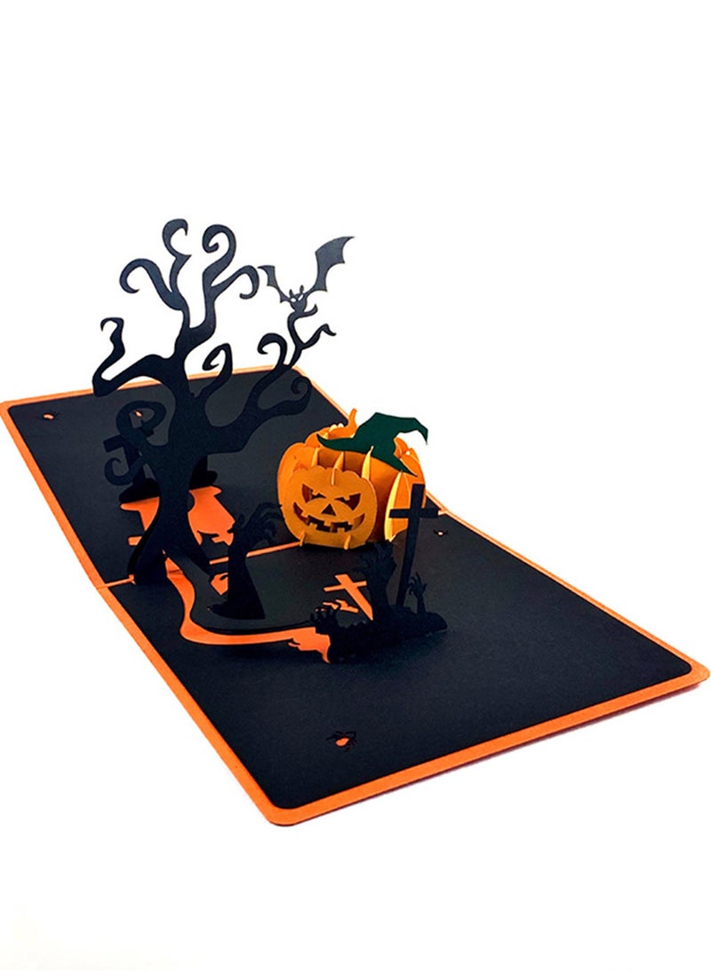 Wow Cards Spooky Black and Orange Halloween Greeting Card - Image 2