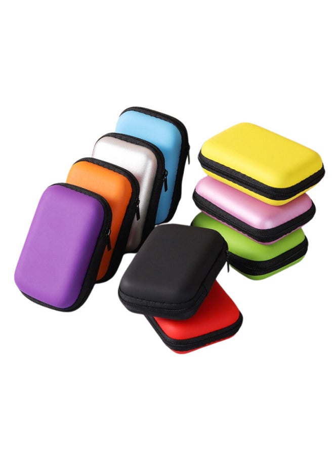 Generic Eva Headset Bag Camera Bag Square Gift Box Data Cable Packaging Wireless Bluetooth Headset Storage Bag-Color:11*8*4cm Red Pu  - Image 4