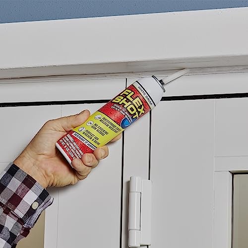 Flex Shot Rubber Adhesive Sealant Caulk, 8-oz, White - Image 4