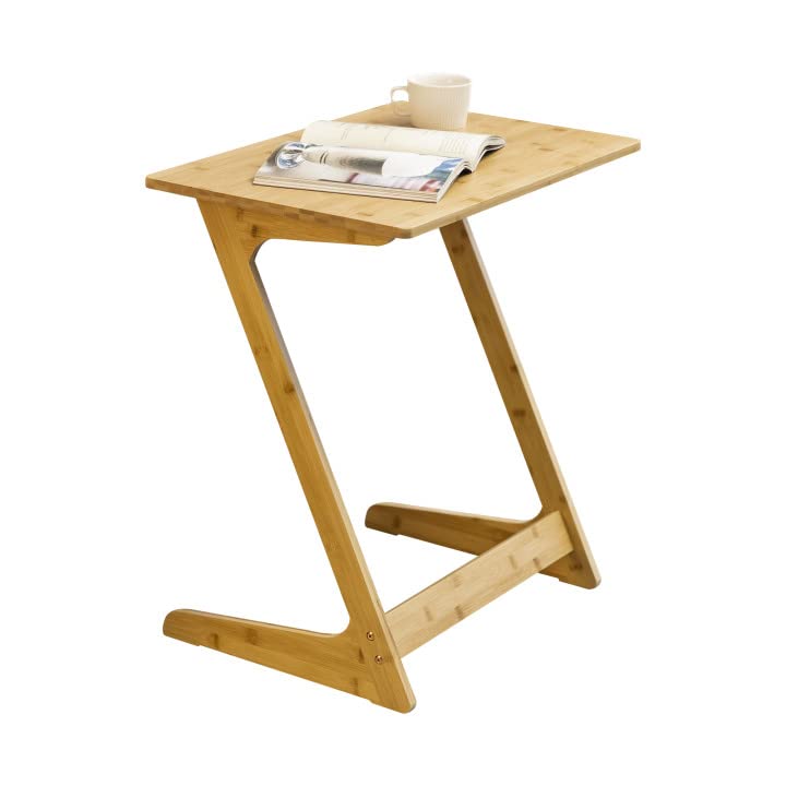 Forevich Forevich Tv Tray Table End Couch Table Snack Desk Sofa Side Table Office Furniture Z Shape Natural 
