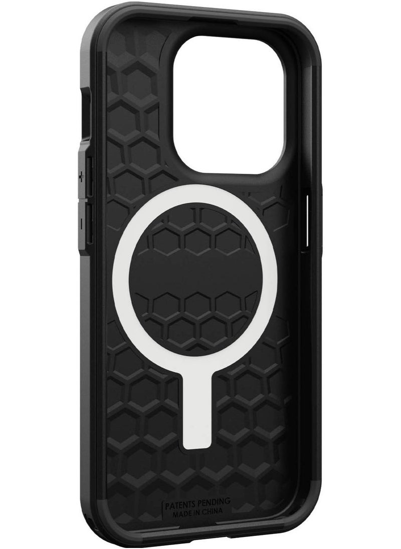 Urban Armor Gear - UAG Civilian MagSafe for iPhone 15 Pro Case Cover [20 Feet Drop Tested]  - Black - Image 1