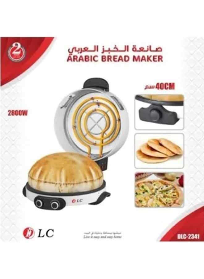 دي إل سي  صانعة الخبز العربي الكهربائية فرن خبز مسطح بقوة 2800 واط للاستخدام المنزلي - Image 2