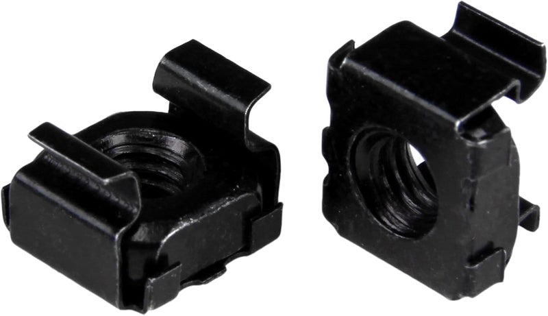.com M6 Cage Nuts - 50 Pack, Black - M6 Mounting Cage Nuts for Server Rack & Cabinet , TAA (CABCAGENUT6B)