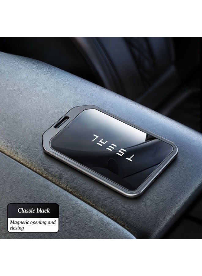 Tesla Suitable for Tesla card keys, model 3_Y_S_X updated version car metal protective cover, high-end car key protective cover - Image 1