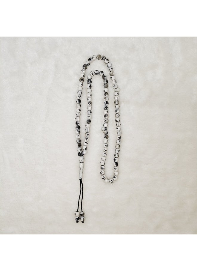 NIBEMINENT 99 Muslim Prayer Beads Gray/8mm 