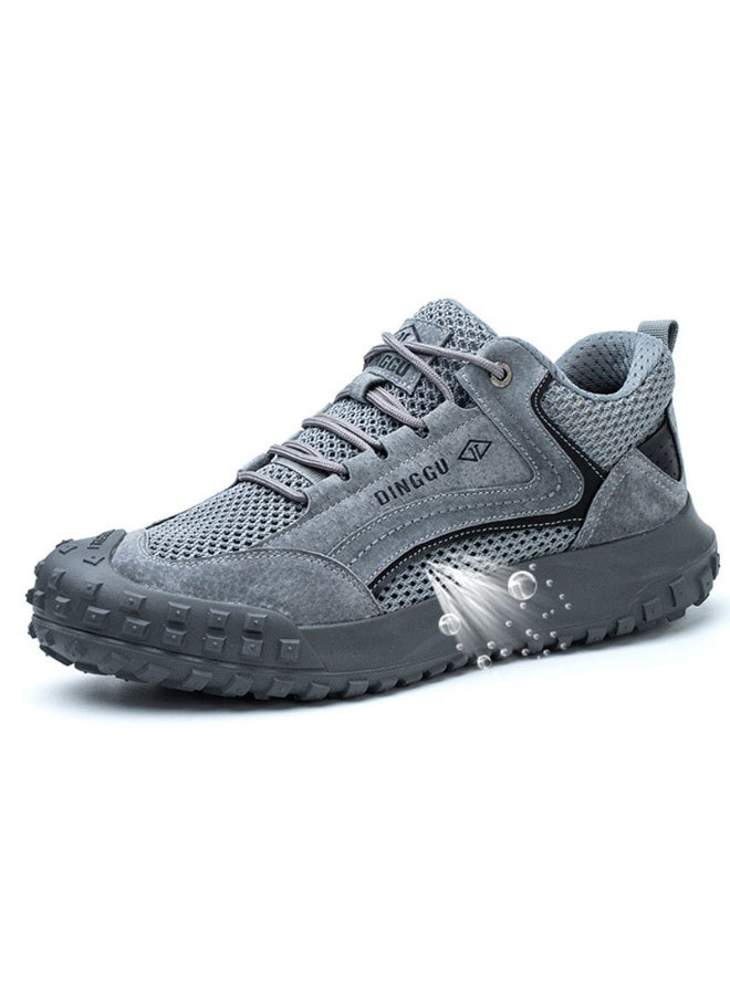 Dinggu Summer Safety Work Shoes For Men Male Non-slip Puncture Proof Working Boots Breathable Steel Toe Indestructible Shoes - Image 1