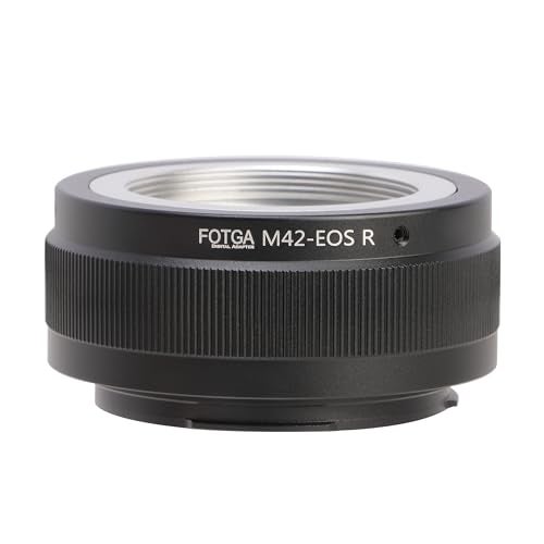 Fotga FocusFoto Lens Mount Adapter Ring for M42 Screw Lens to R3 R5 R5C R6 Mark II R7 R8 R10 R50 RP R100 Camera, Compatible with Canon EOS R Mount Mirrorless Camera - Image 1