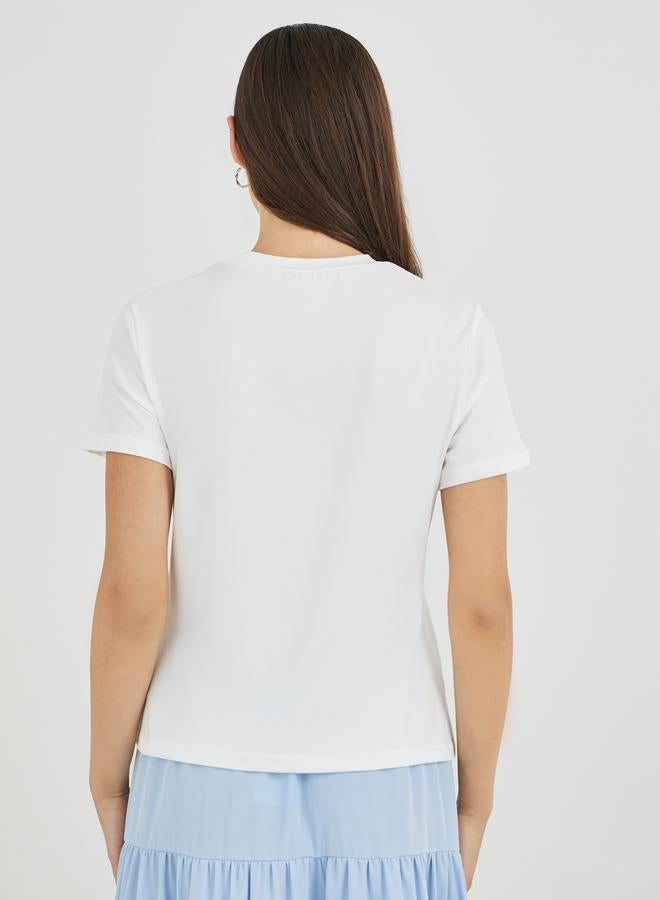 تايك تو تيشيرت قصير بطباعة جرافيك تيك تو - Image 4