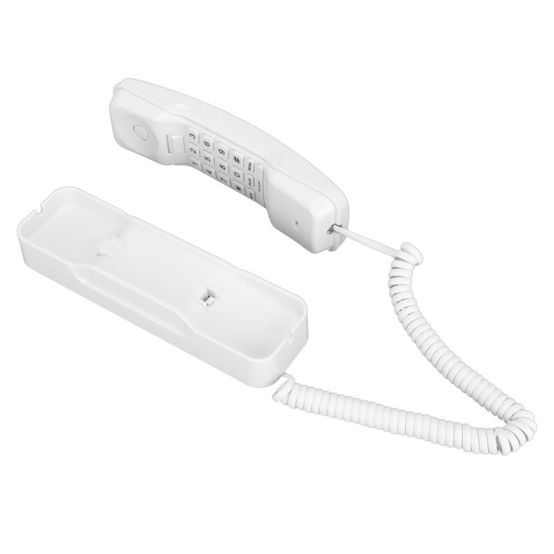 Corded Phone: ABS Durable Body, Wall Mountable Compact Design, Key Sensitive Soft Keys - Adjustable Ringtone, Flash Memory, Last Number Redial for Home, Business, Hotel Guest Rooms - Image 5