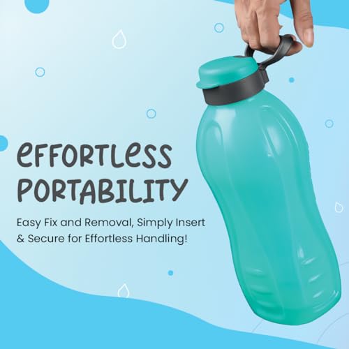 SOPL-OLIVEWARE Oliveware Jumbo 2 Litre Water Bottle, 100% Leak Proof, Bpa Free Premium Bottle, For Home & Office Sturdy With Holder, Pack Of 1 - Blue - Plastic - Image 5