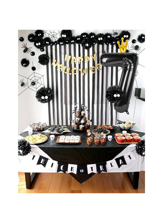 40 Inch Black Foil Number Balloon, Large Mylar Numbers for Birthday Anniversary Retirement Party Decorations (0, 10, 20, 30, 40, 50, 60, 100), Helium Free (7) - Image 3