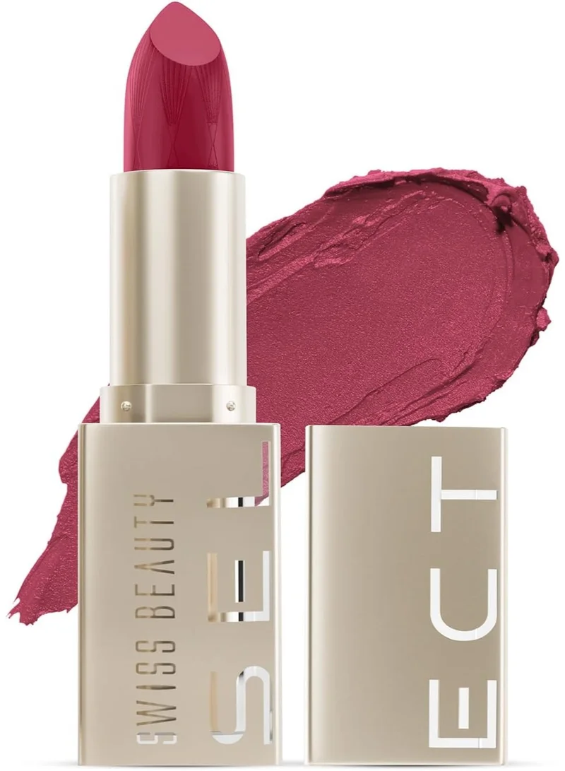 Swiss Beauty Swiss Beauty Select Crème Touch Hydrating Lipstick | With Vitamin E and Tea Tree Oil | High -shine finish | shade - Perky Peach - 4 gm