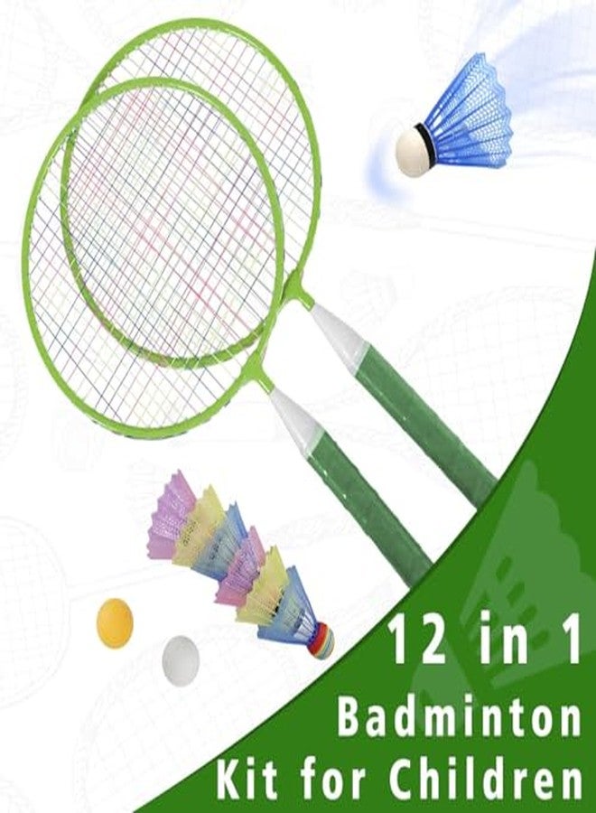SPOCCO | Kids Badminton Set, 2 Rackets, 3 Shuttlecocks & Backpack | Nylon Alloy Badminton Racket for Kids - Baby Badminton Aluminum Toy Set for Children with Shuttlecocks and Backpack | RS-137 - Image 4