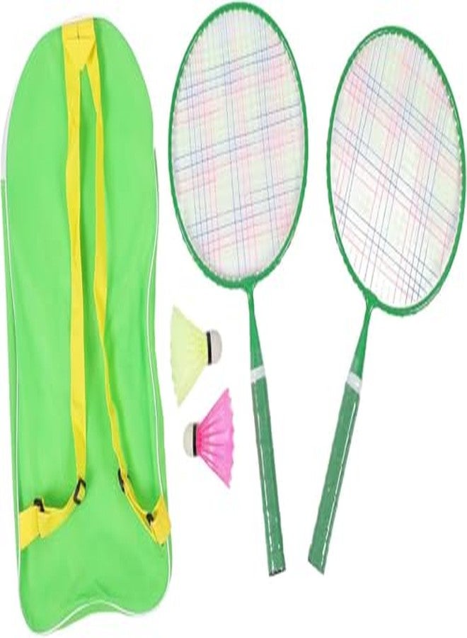 SPOCCO | Kids Badminton Set, 2 Rackets, 3 Shuttlecocks & Backpack | Nylon Alloy Badminton Racket for Kids - Baby Badminton Aluminum Toy Set for Children with Shuttlecocks and Backpack | RS-137 - Image 2