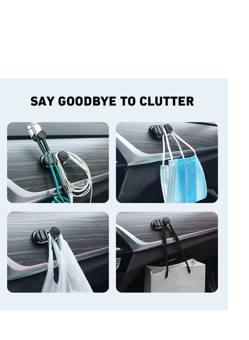 Excefore Car Dashboard Hook Holder for Key, Car Storage Clip, Multi Storage Hook, for Charging Cable, Data Cable,Earphone Cable,Bag and Mask, Phone Cord Organizer Stick on Dashboard, Hanging Hooks, Holder  - Image 3