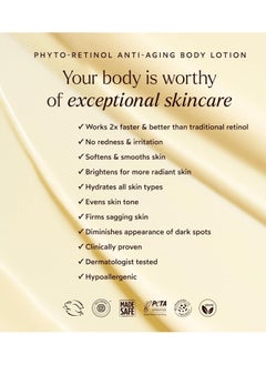 True Botanicals True Botanicals Phyto Retinol Anti-Aging Body Lotion | Targets Fine Lines, Wrinkles, Crepey Skin | Rosehip Oil & Peptilium | Dermatologist Tested, All Natural, Vegan | 4.3 oz | 127 ml  - Image 5