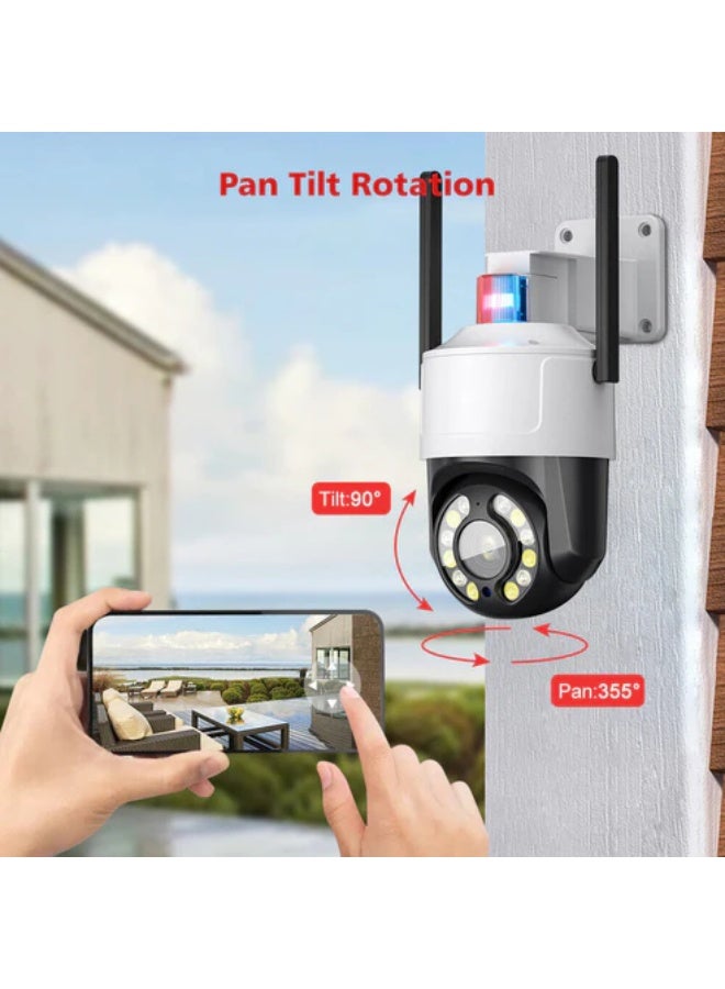 كروني آلات الكرة كروني 4G 10x كاميرا ذكية عالية الدقة واي فاي آلات الكرة كاميرا زووم بصري عالية الدقة 1080 بكسل 5 ميجابكسل CCTV Ptz كاميرا IP، كاميرا مراقبة IP سلكية مع كشف بشري، تتبع تلقائي، رؤية ليلية ملونة بكشاف ضوئي، كاميرا خارجية - Image 5