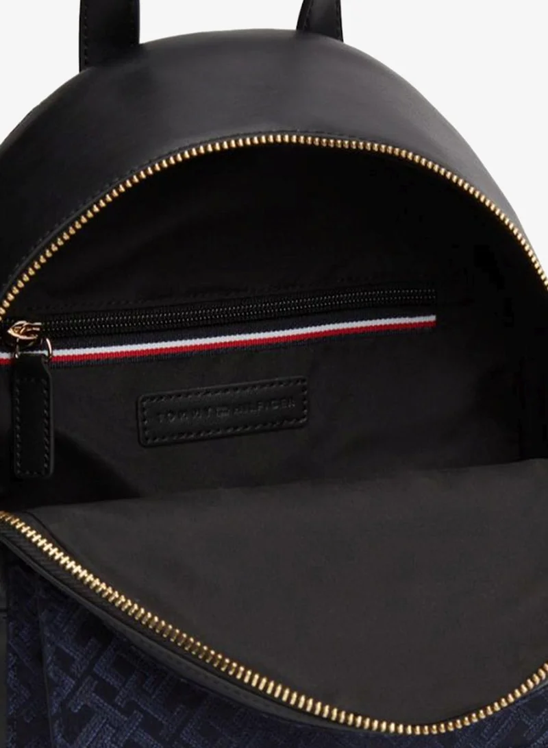 Tommy Hilfiger Blue Mono TH Monogram Jacquard Backpack for Women | Best Price UAE
